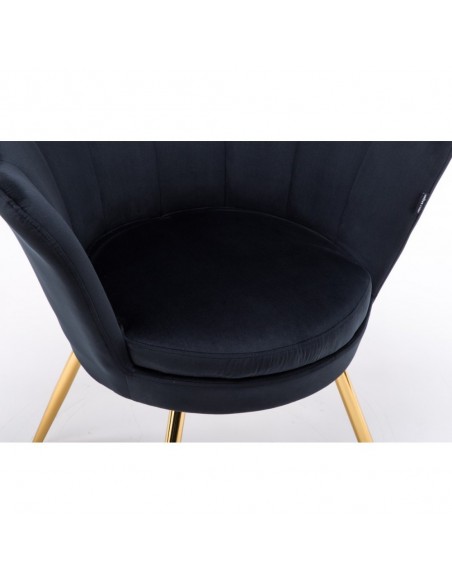 Hroove Salon Chair - Black Velour BFHR1414