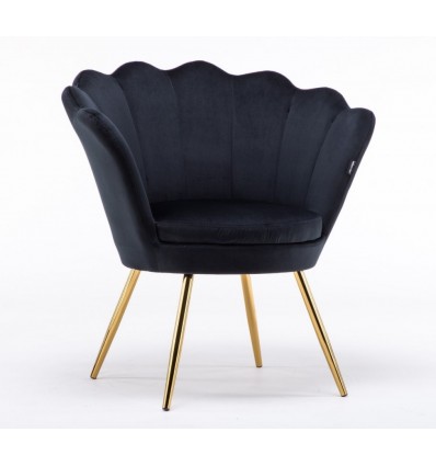 Hroove Salon Chair - Black Velour BFHR1414