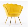 Hroove Salon Chair - Yellow Velour BFHR1414