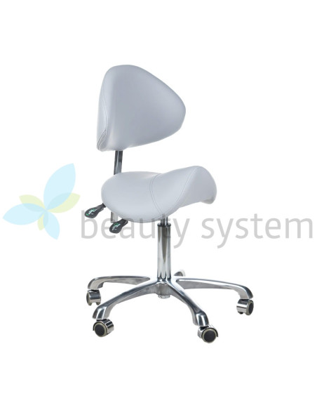 Cosmetic stool with backrest BY-3004 grey