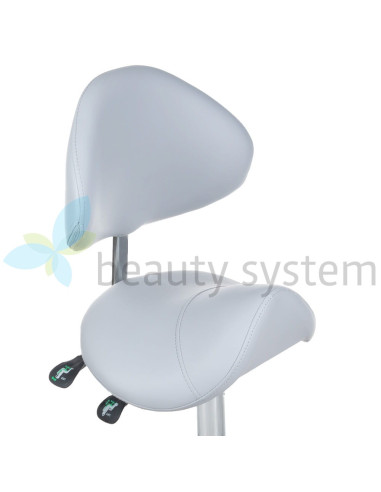 Cosmetic stool with backrest BY-3004 grey