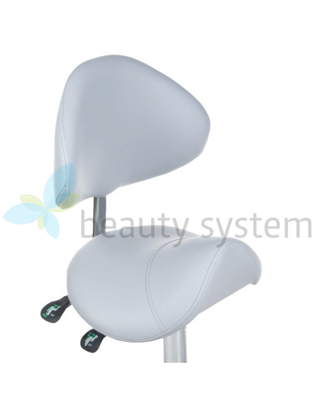 Cosmetic stool with backrest BY-3004 grey