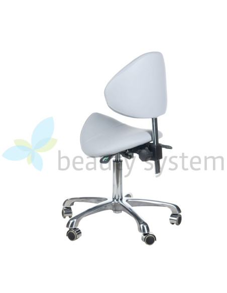 Cosmetic stool with backrest BY-3004 grey