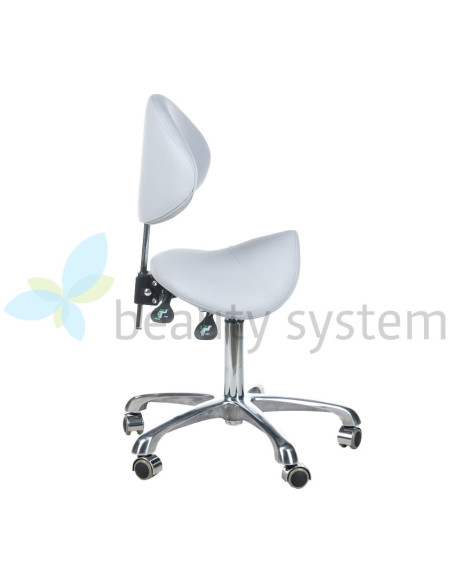 Cosmetic stool with backrest BY-3004 grey