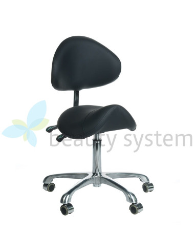Cosmetic stool with backrest BY-3004 black