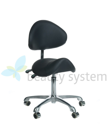 Cosmetic stool with backrest BY-3004 black