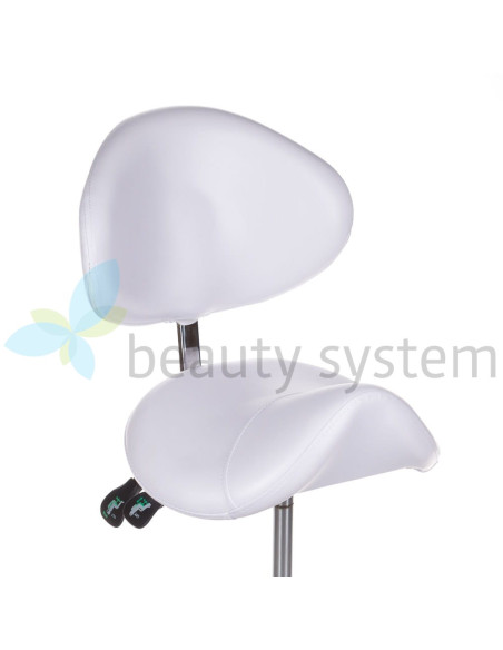 Cosmetic stool with backrest BY-3004 white