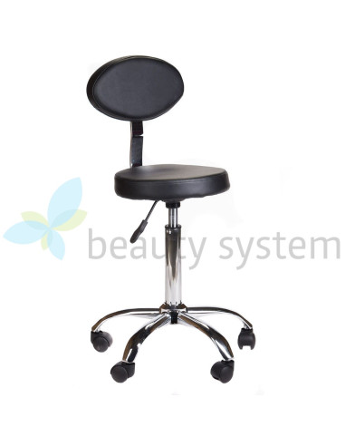 Cosmetic Stool with Backrest BH-7289 Black
