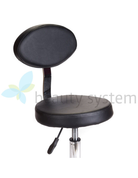 Cosmetic Stool with Backrest BH-7289 Black