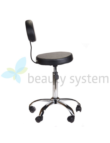 Cosmetic Stool with Backrest BH-7289 Black