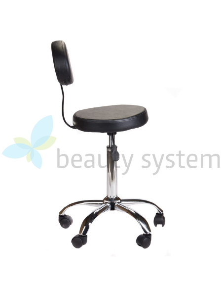 Cosmetic Stool with Backrest BH-7289 Black