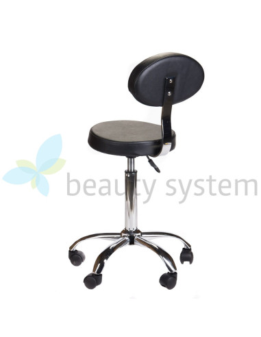 Cosmetic Stool with Backrest BH-7289 Black