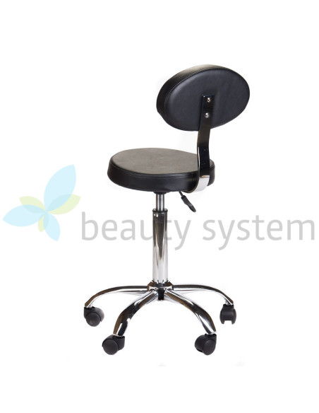 Cosmetic Stool with Backrest BH-7289 Black