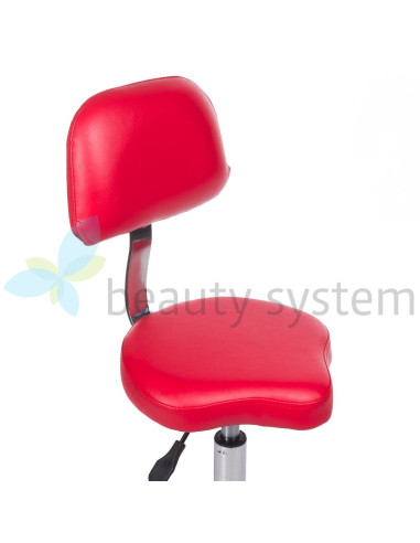 Cosmetic Stool with Backrest BH-7268 Red