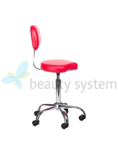 Cosmetic Stool with Backrest BH-7268 Red