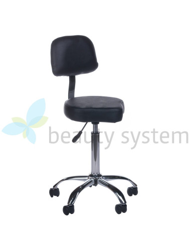 Cosmetic Stool with Backrest BH-7268 Black