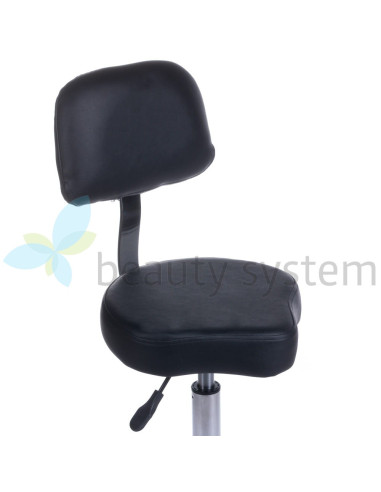 Cosmetic Stool with Backrest BH-7268 Black