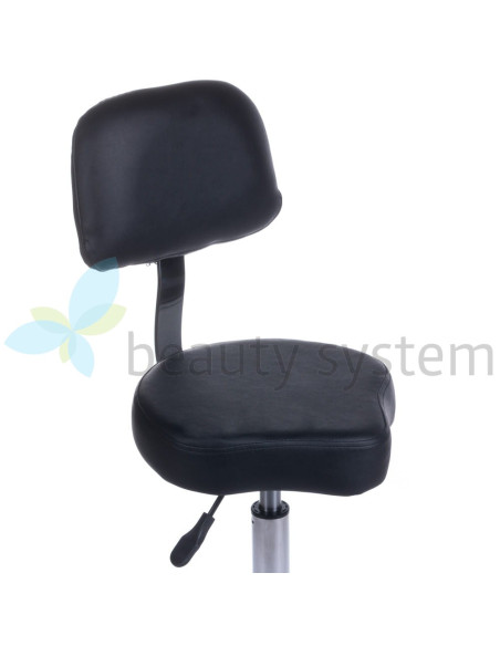 Cosmetic Stool with Backrest BH-7268 Black