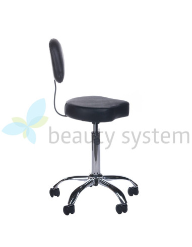 Cosmetic Stool with Backrest BH-7268 Black