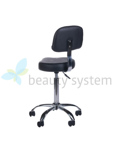 Cosmetic Stool with Backrest BH-7268 Black