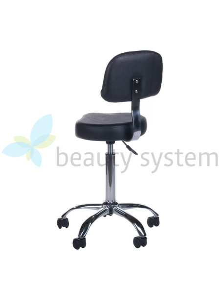 Cosmetic Stool with Backrest BH-7268 Black