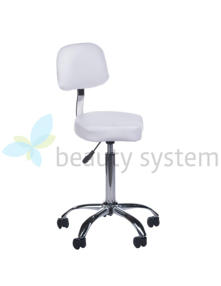 Cosmetic Stool with Backrest BH-7268 White