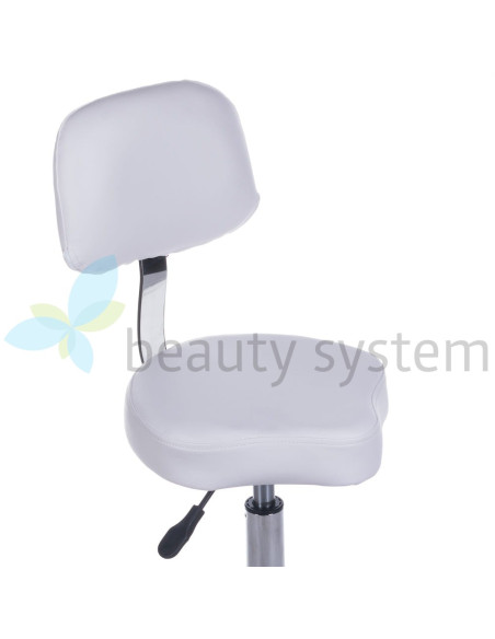 Cosmetic Stool with Backrest BH-7268 White