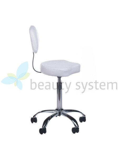 Cosmetic Stool with Backrest BH-7268 White