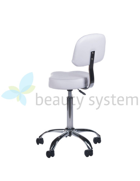Cosmetic Stool with Backrest BH-7268 White