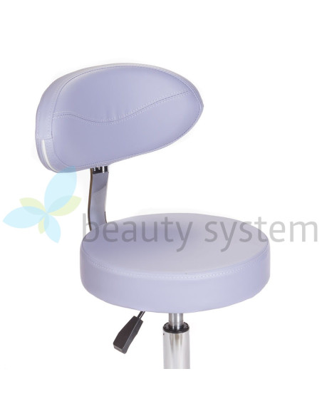 Cosmetic stool with backrest BD-9934 lavender