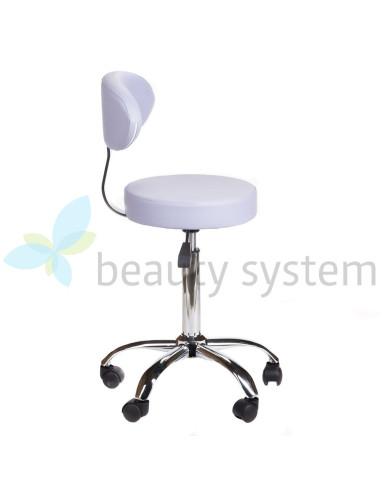 Cosmetic stool with backrest BD-9934 lavender