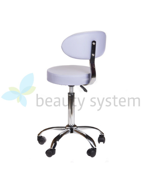 Cosmetic stool with backrest BD-9934 lavender