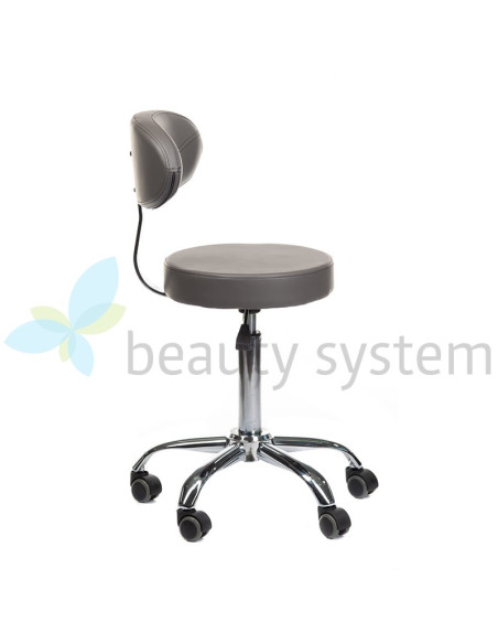 Cosmetic stool with backrest BD-9934 grey