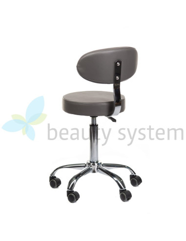 Cosmetic stool with backrest BD-9934 grey