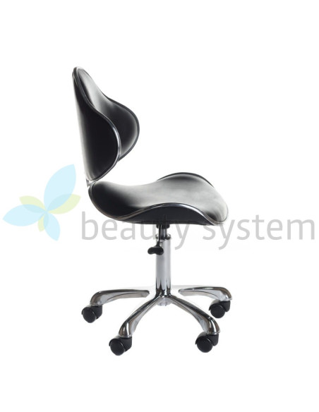 Cosmetic Stool with Backrest BD-9933 Black