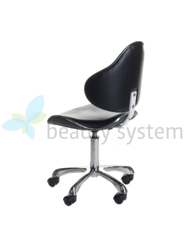 Cosmetic Stool with Backrest BD-9933 Black