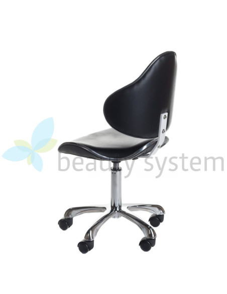 Cosmetic Stool with Backrest BD-9933 Black