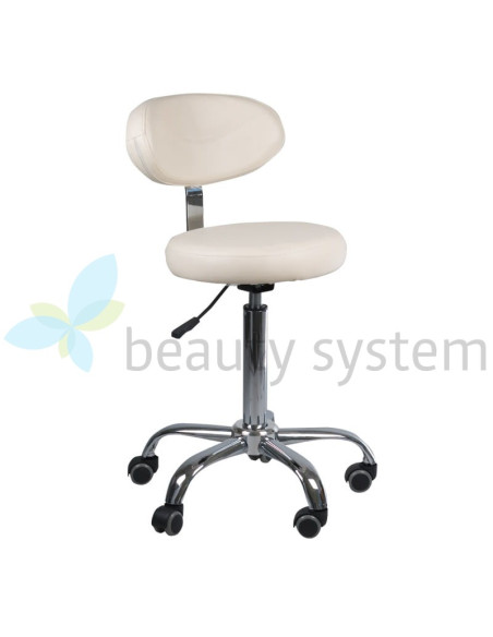 Cosmetic Stool with Backrest BD-9934 Cream