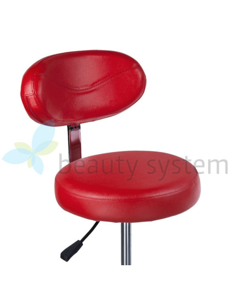 Cosmetic Stool with Backrest BD-9934 Red
