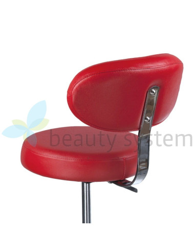 Cosmetic Stool with Backrest BD-9934 Red