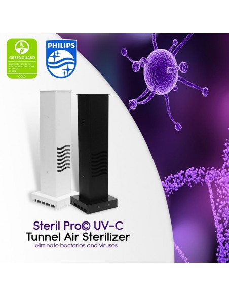 Steril Pro© UV-C Tunnel Air Sterilizer with a Disinfecting Lamp against Viruses and Bacteria