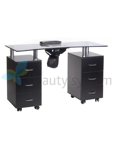 Manicure Table + Dust Collector BD-3425-1+P Black