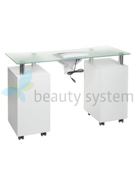 Manicure Table + Dust Collector BD-3425-1+P WHITE