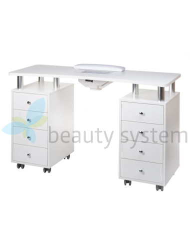 Manicure table + dust collector BD-3425+P WHITE