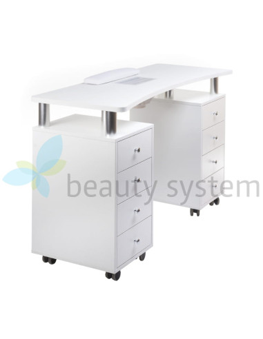 Manicure table + dust collector BD-3425+P WHITE