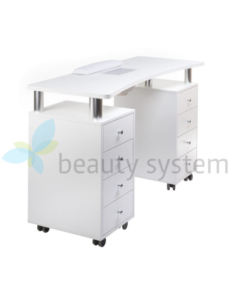 Manicure table + dust collector BD-3425+P WHITE
