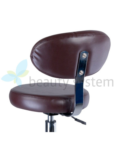 Cosmetic stool with backrest BD-9934 brown
