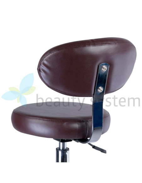 Cosmetic stool with backrest BD-9934 brown