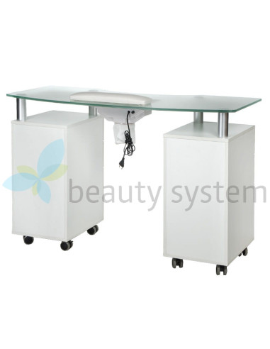 Manicure table + dust collector BD-3453+P WHITE