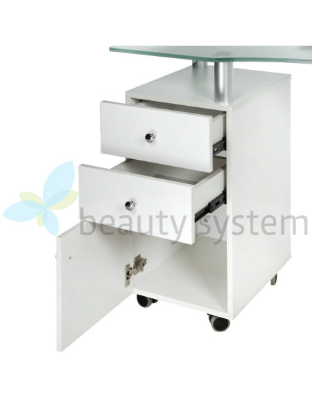 Manicure table + dust collector BD-3453+P WHITE